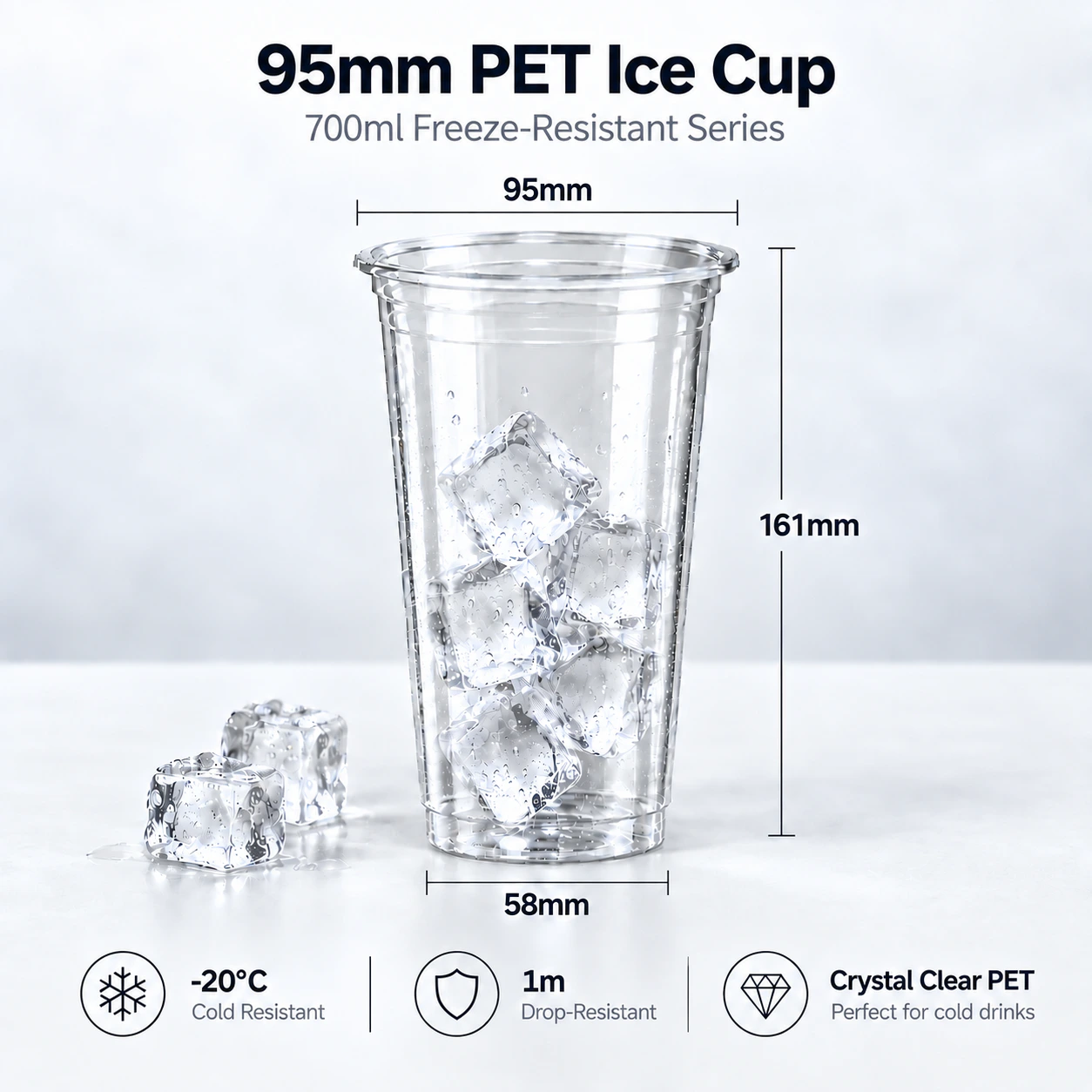 700ml freezer-resistant PET cup