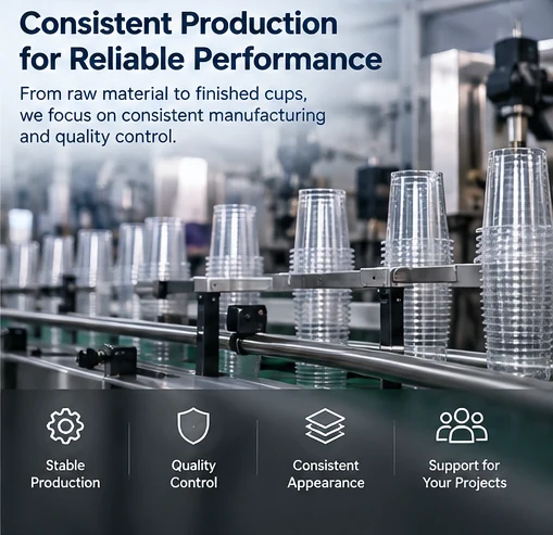 PET cup production and quality-control visual