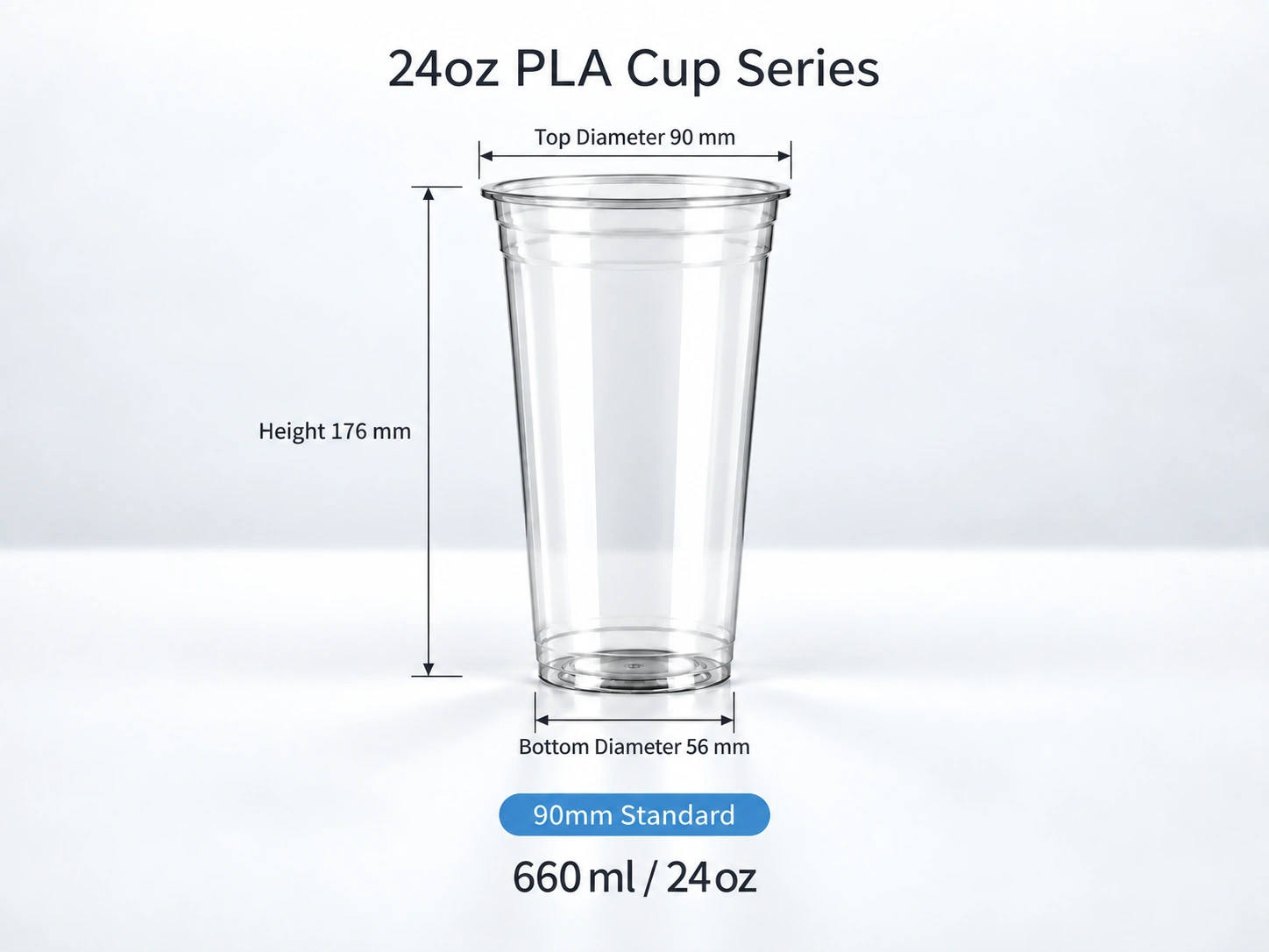 24oz PLA cup specification visual
